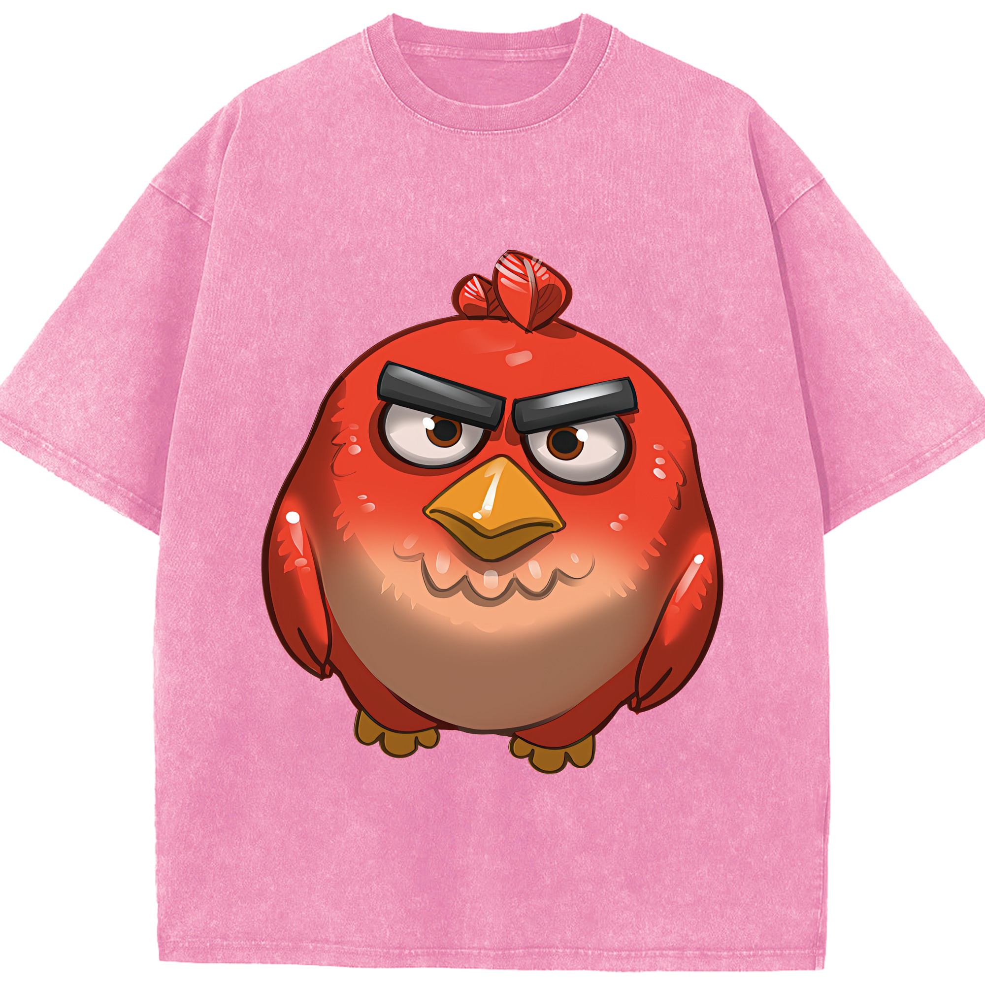 （画像用） Angry Birds アングリーバード 綿100% ヴィンテージ風 半袖Tシャツ（フロントプリント）